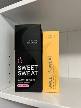 Sports Research Sweet Sweat Waist Trimmer & Workout Enhancer Set - Medium Pink